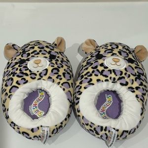 Squishmallows leopard cat slippers